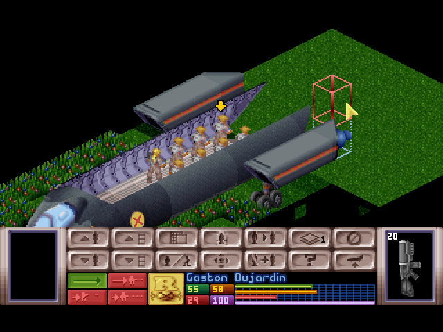 The top-down isometric view is how the strategic combat of X-COM plays out.